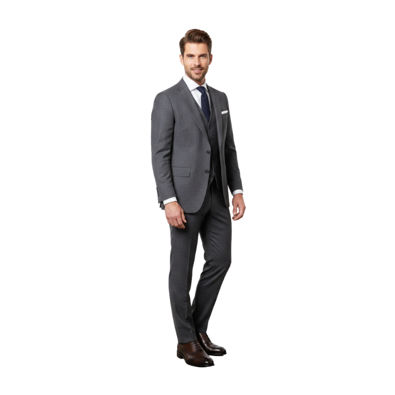 Italian Grid Textured Classic Oxfords Shoes