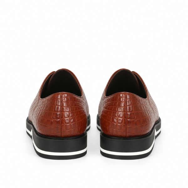 Italian Leather Sneaker with Stylish Hybrid Sole