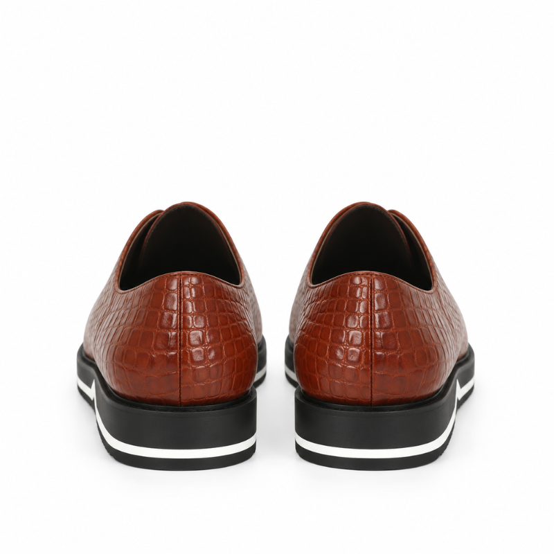 Italian Leather Sneaker with Stylish Hybrid Sole