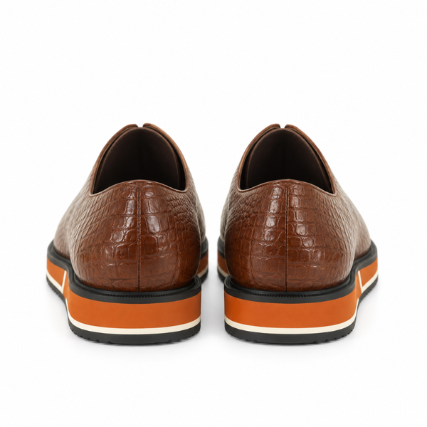 Italian Leather Sneaker with Stylish Hybrid Sole