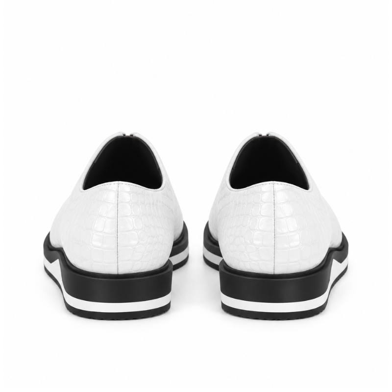 Italian Leather Sneaker with Stylish Hybrid Sole