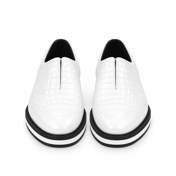 Italian Leather Sneaker with Stylish Hybrid Sole