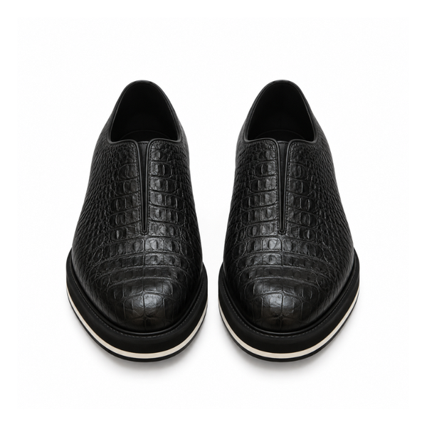Italian Leather Sneaker with Stylish Hybrid Sole