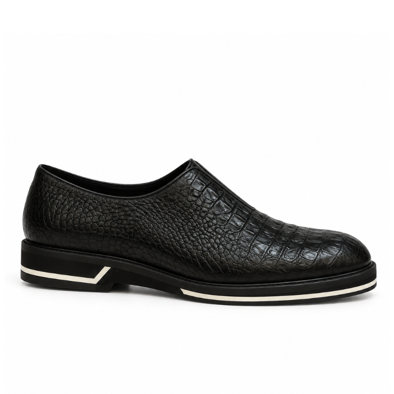 Italian Leather Sneaker with Stylish Hybrid Sole