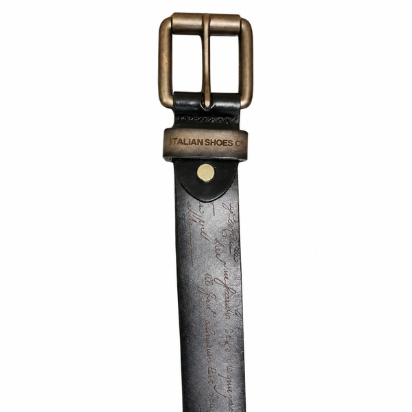 Italian Legacy Embodied Leather Craft Belt - Gray