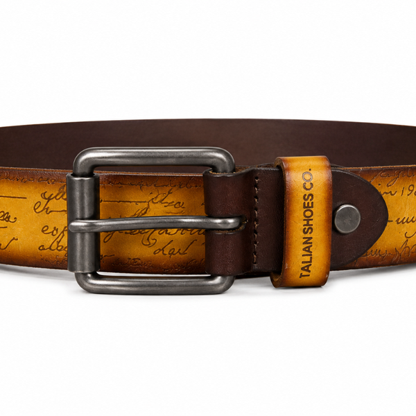 Italian Legacy Embodied Leather Craft Belt - Tan
