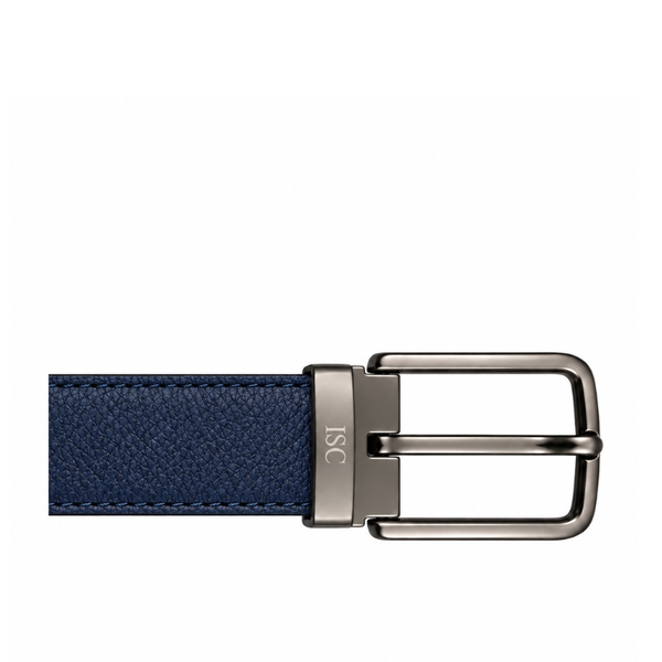 Italian Luxe Grain Gunmetal Classic Belt