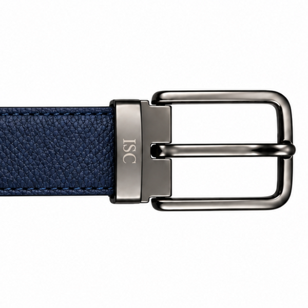 Italian Luxe Grain Gunmetal Classic Belt