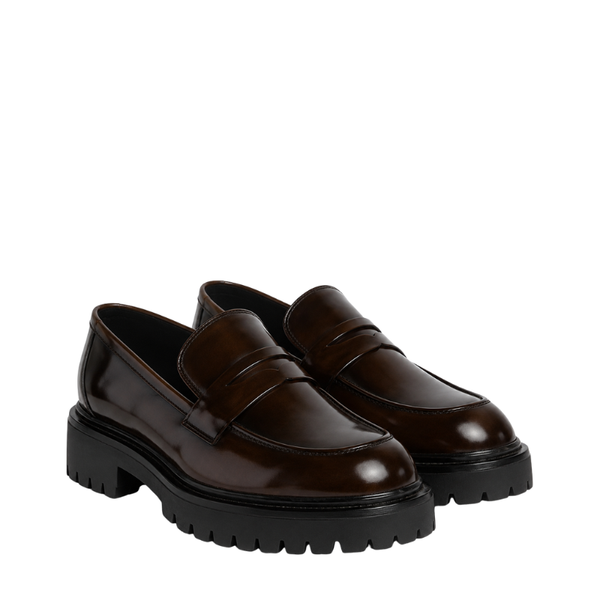 Italian Luxury Lug Soles Sturdy Penny Loafer