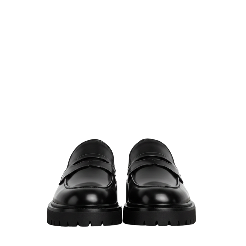 Italian Luxury Lug Soles Sturdy Penny Loafer