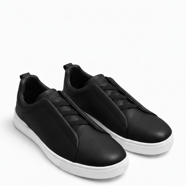 Italian Luxury Tripple Stitch Minimal Leather Sneakers