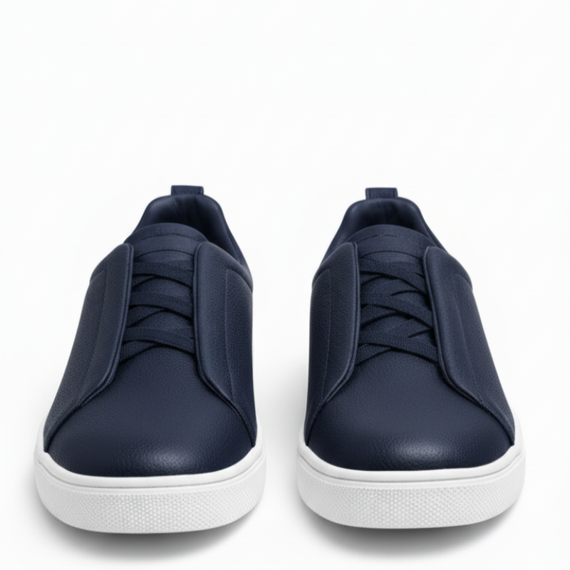 Italian Luxury Tripple Stitch Minimal Leather Sneakers