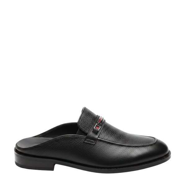 Italian Luxury Pebbled Leather Mule