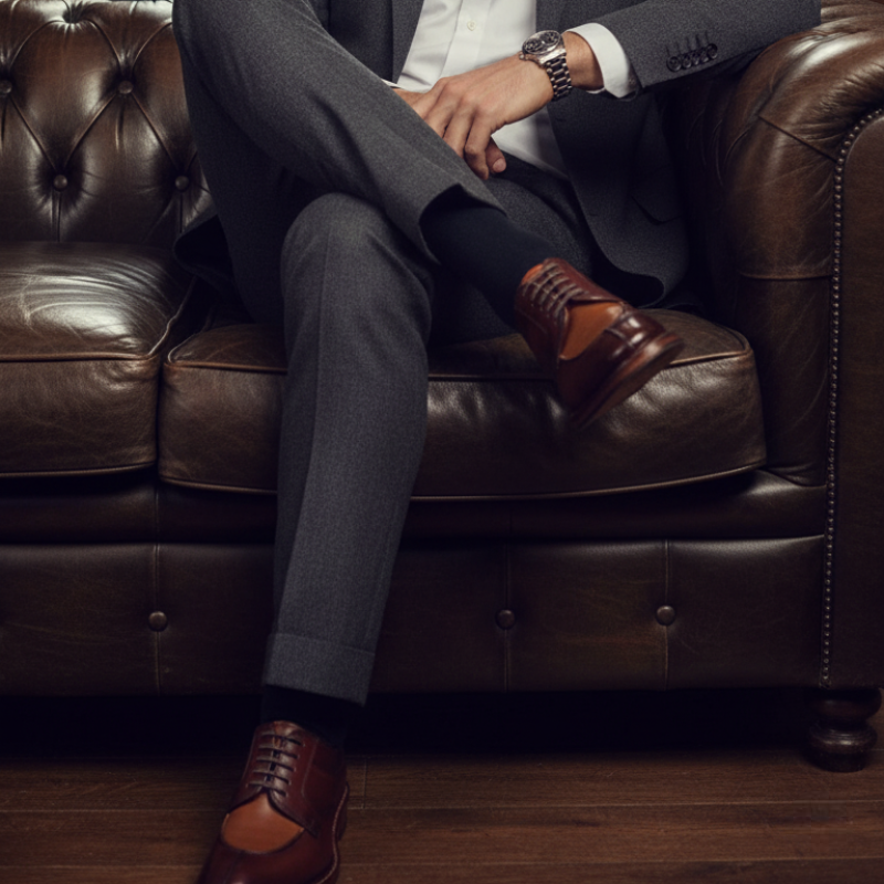 Italian Luxury Two-Tone Premium Derby Shoes Edition