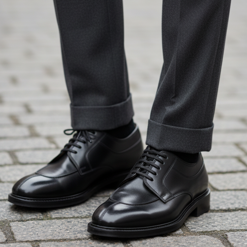 Italian Luxury Two-Tone Premium Derby Shoes Edition
