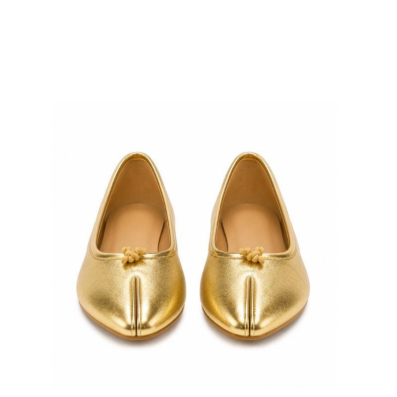 Italian Metallic Tabi Ballet Flats