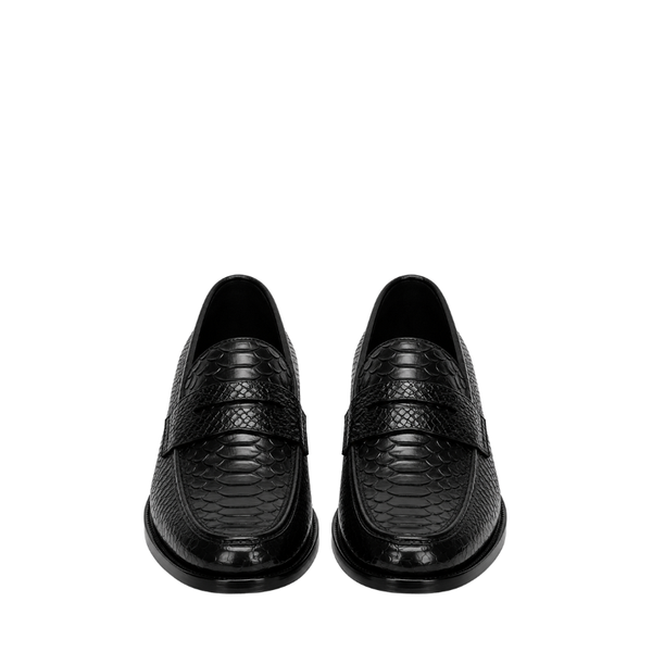 Italian Python Textured Luxe Loafers