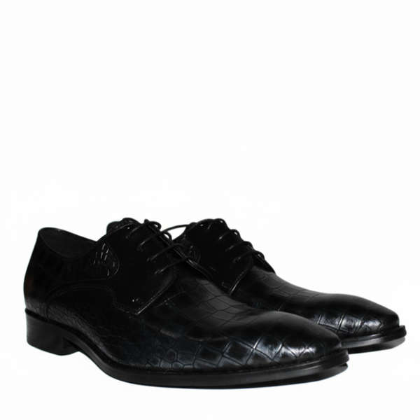 Imperial Rovello Croc Texture Derby Shoes