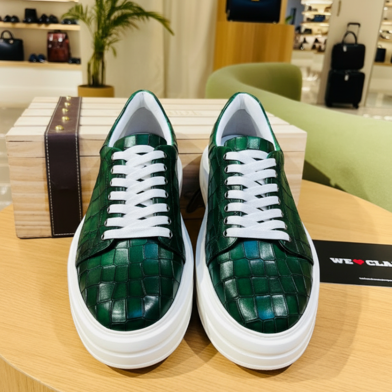 Italian Sculpted Moss Enigma Elite Sneakers