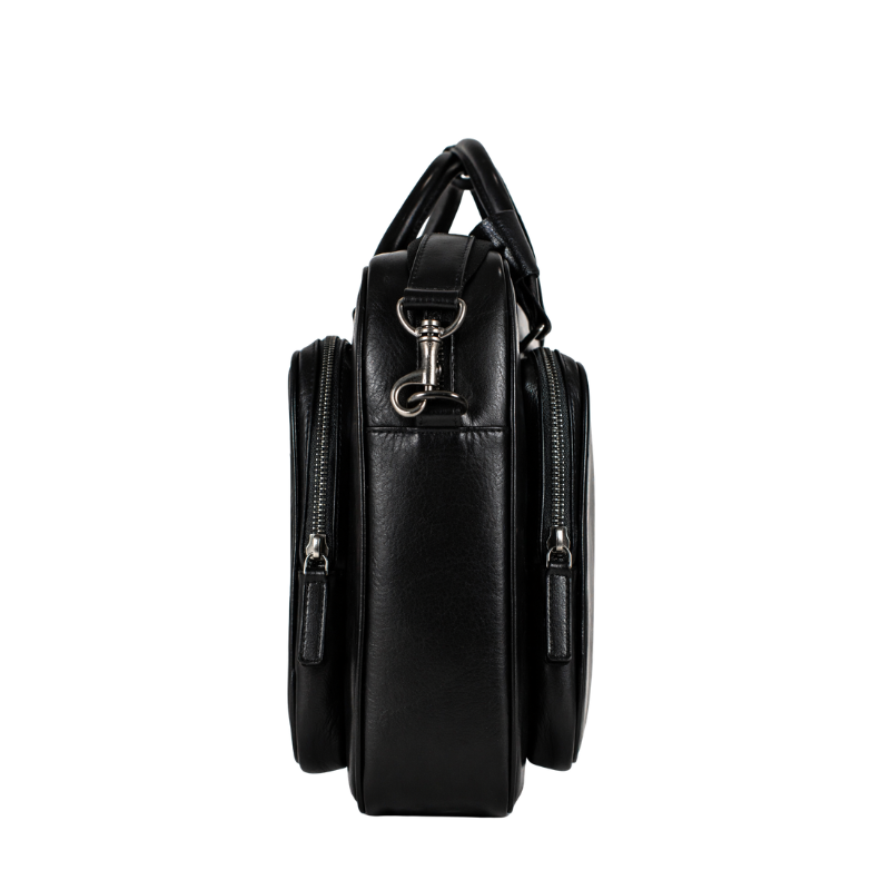 Italian Signature Script Luxury Leather Briefcase