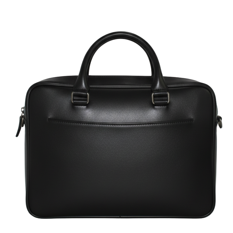 Italian Signature Script Luxury Leather Briefcase