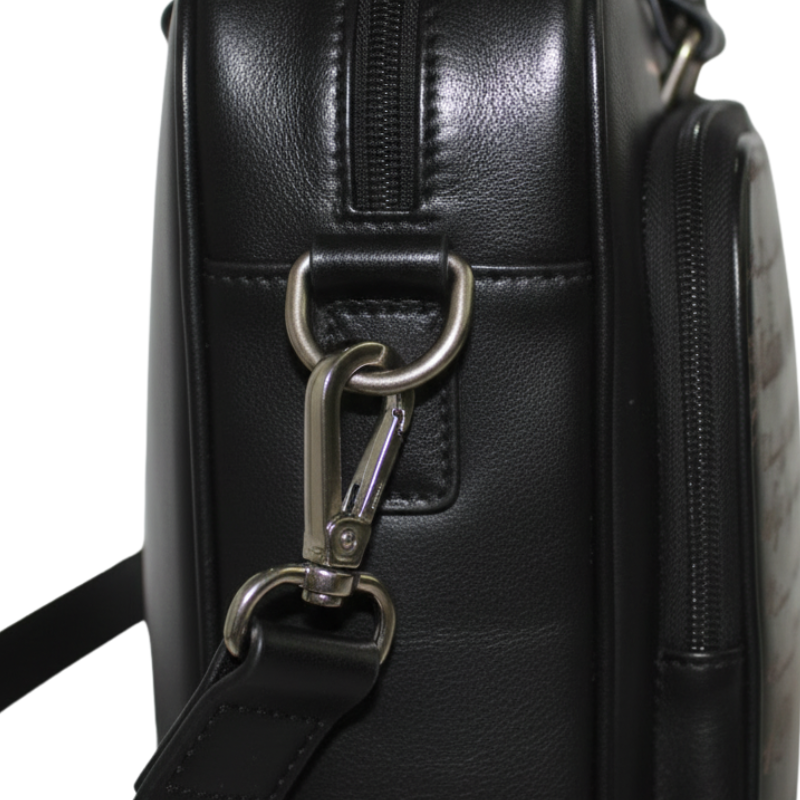 Italian Signature Script Luxury Leather Briefcase