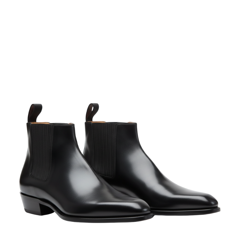 Italian Sleek Leather Luxe Chelsea Boots
