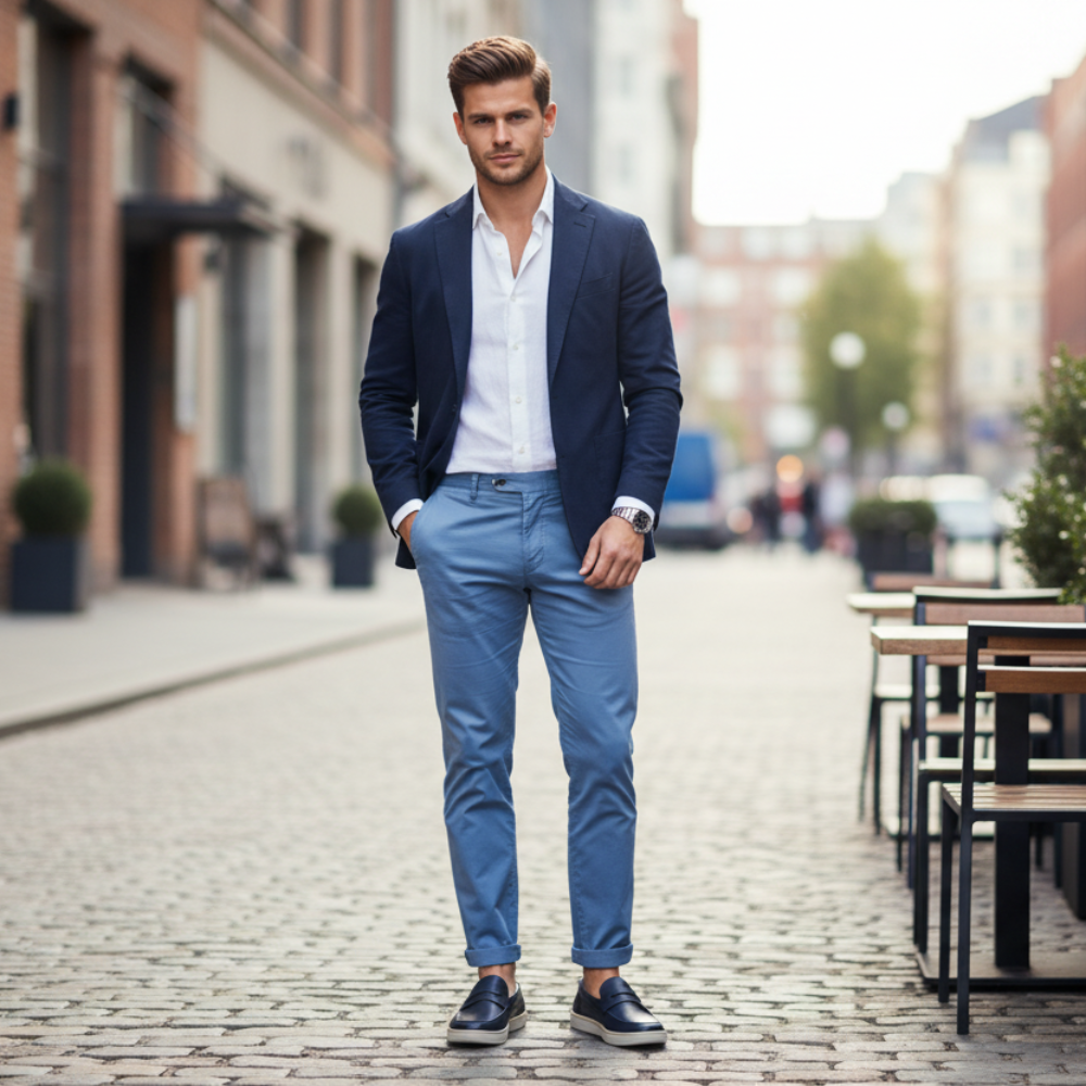 Italian Smooth Penny Loafer with Minimalist Sole Perfection