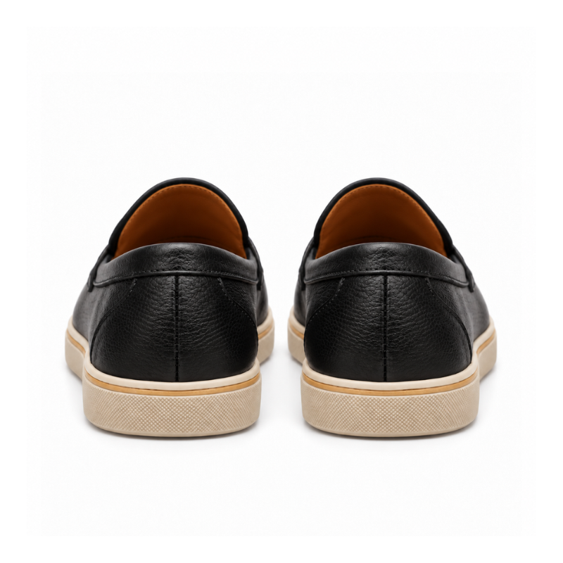 Italian Smooth Penny Loafer with Minimalist Sole Perfection