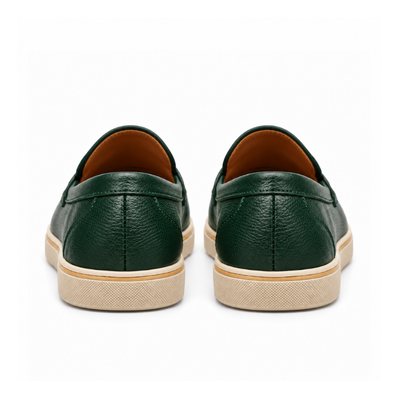 Italian Smooth Penny Loafer with Minimalist Sole Perfection