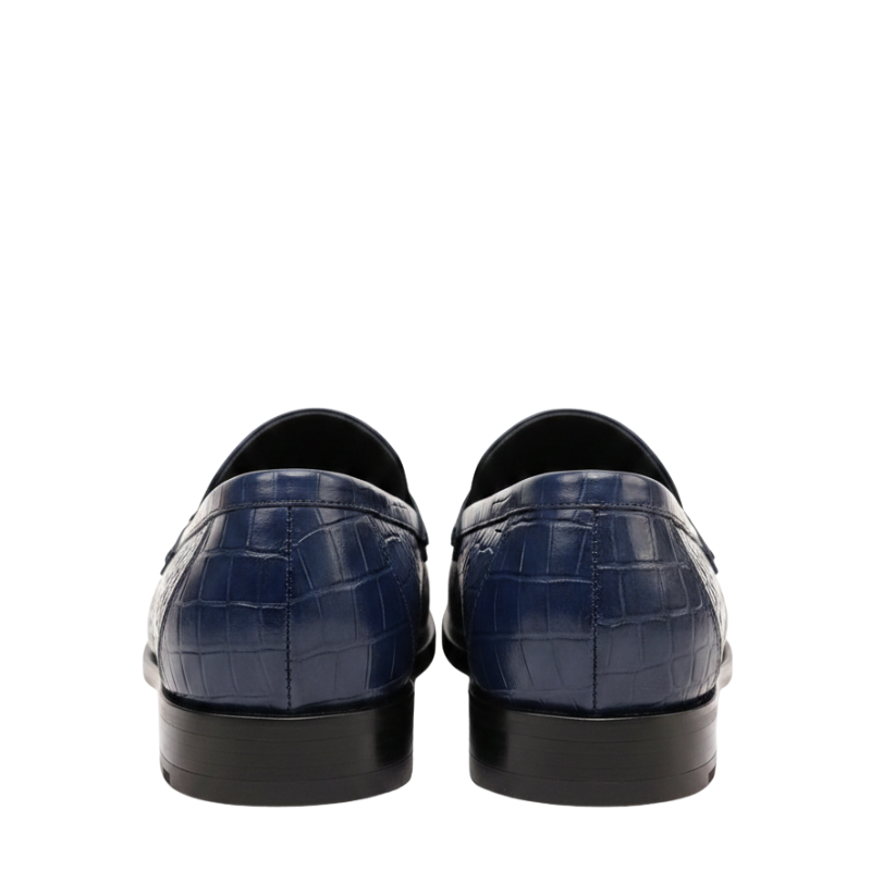 Italian Sophistication Croc Horsebit Leather Loafers