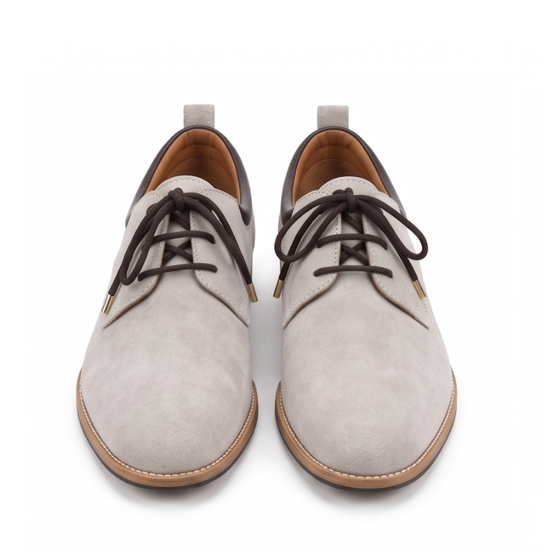 Italian Stone Suede Derby Shoes