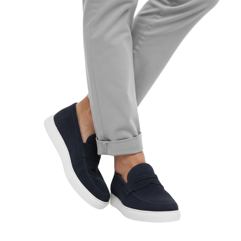 Italian Suede Sophistication Casual Penny Loafers