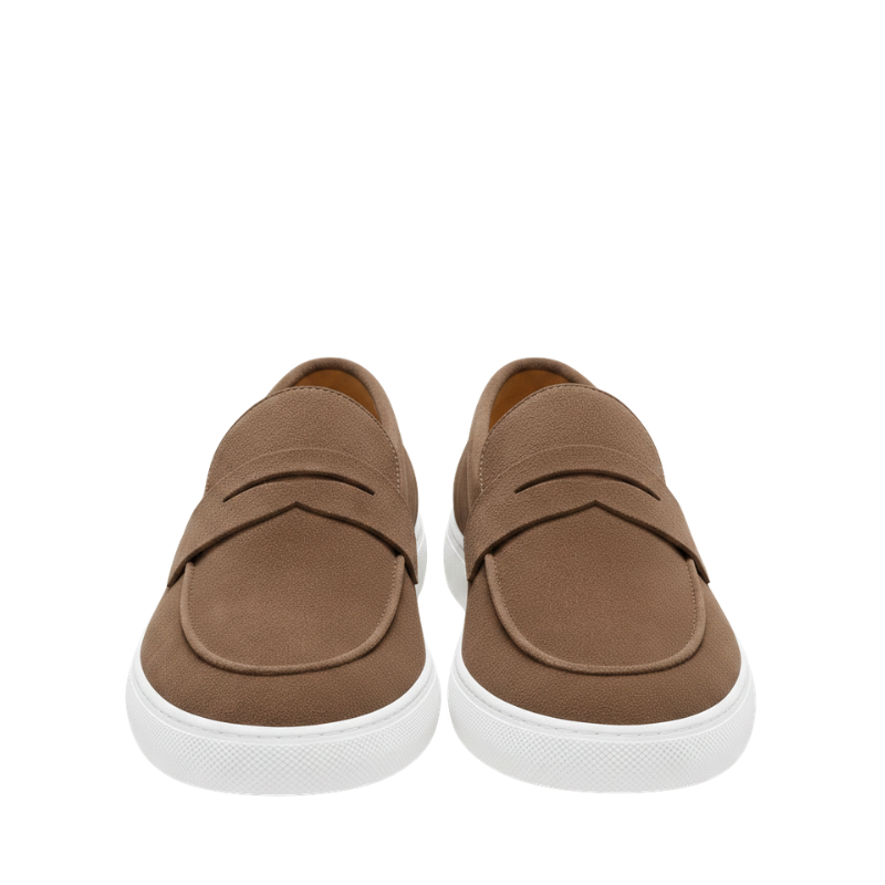 Italian Suede Sophistication Casual Penny Loafers