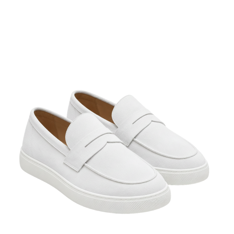Italian Suede Sophistication Casual Penny Loafers