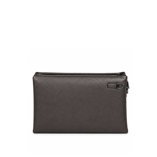 Italian Textured Leather Luxury Edge Clutch