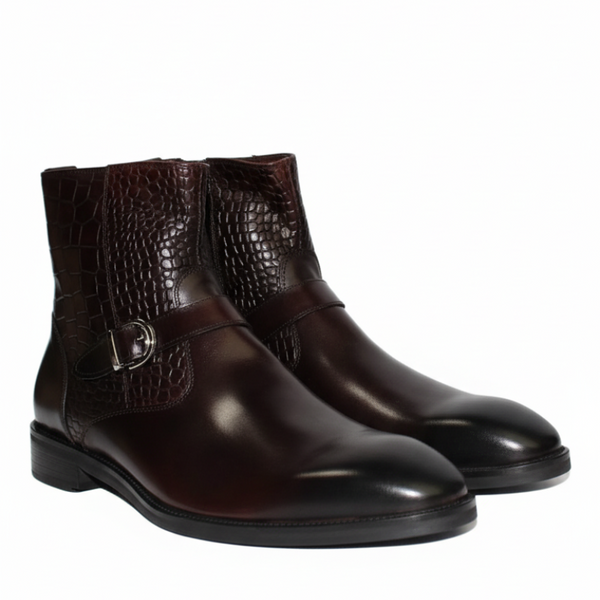 Croc Panel Valcero Strap Boots