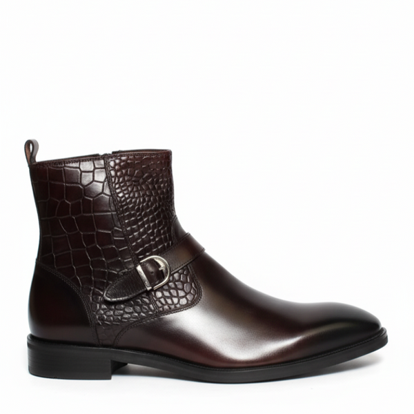 Croc Panel Valcero Strap Boots