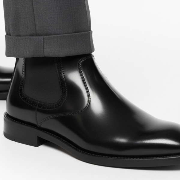 Italian Velmoro Gloss Chelsea Boots
