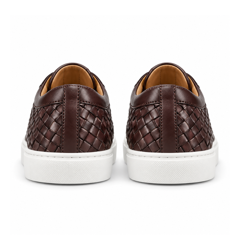 Italian Woven Sneakers with Croc Detail