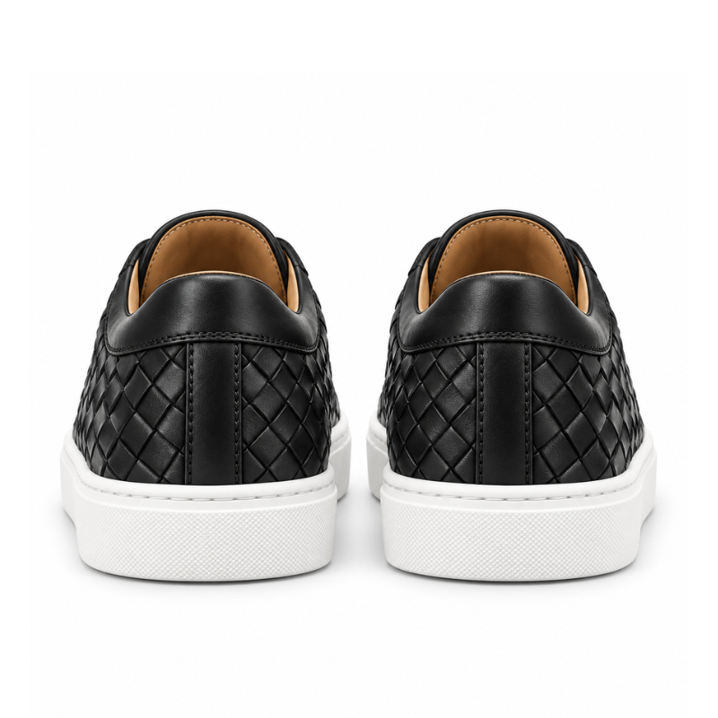 Italian Woven Sneakers with Croc Detail