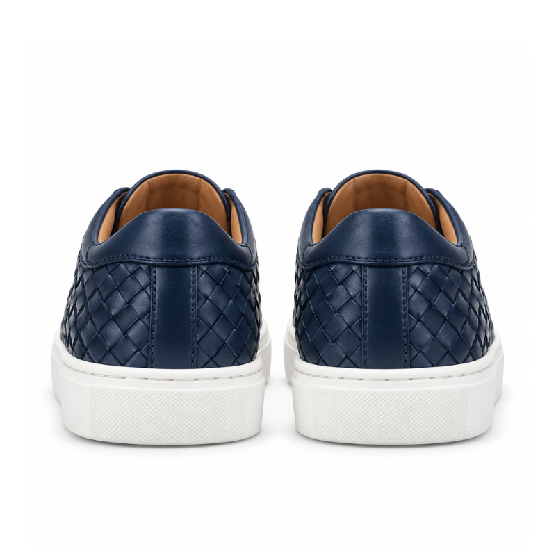 Italian Woven Sneakers with Croc Detail