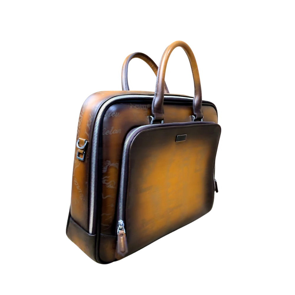 Italian Handcrafted Leather Luxe Executive Briefcase