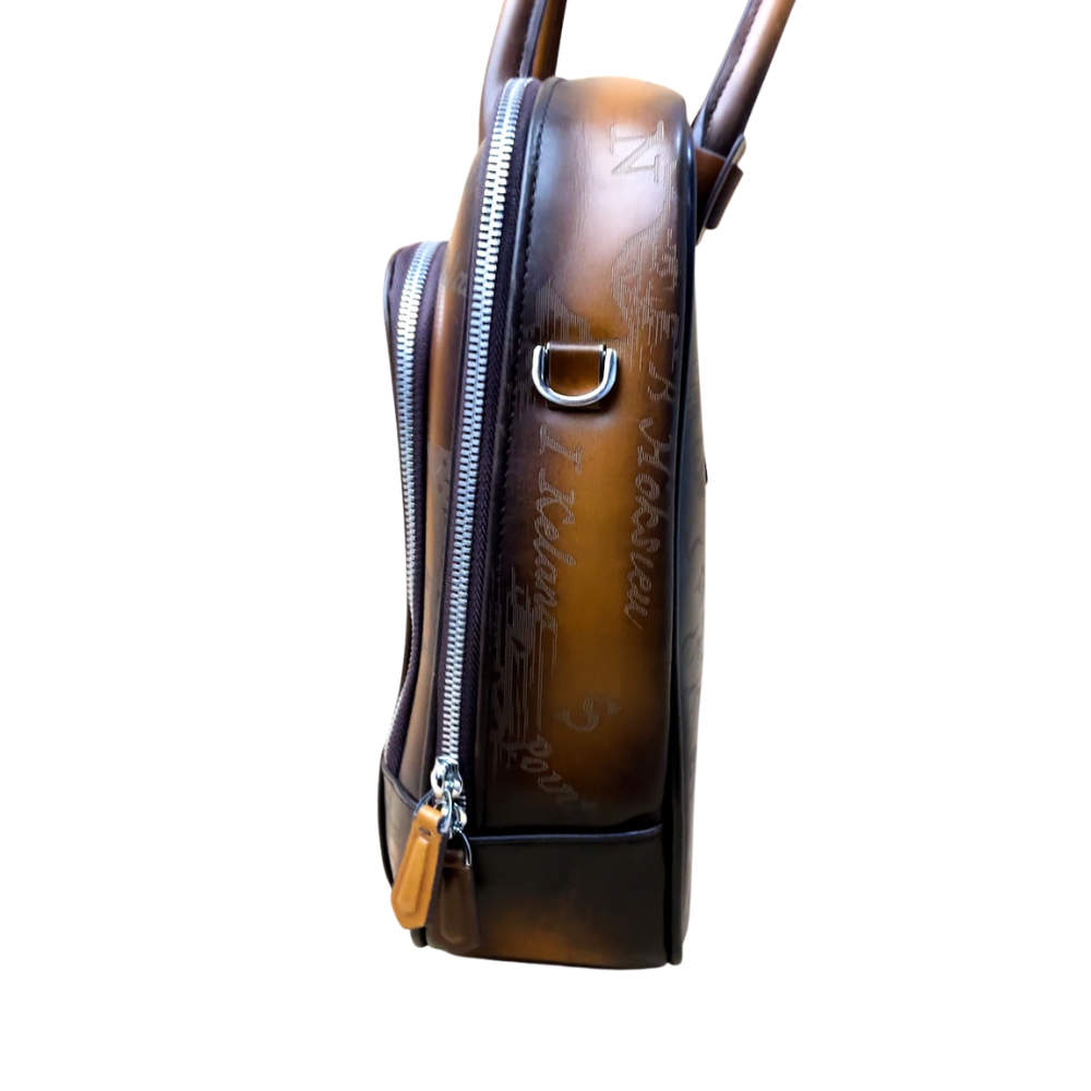 Italian Handcrafted Leather Luxe Executive Briefcase