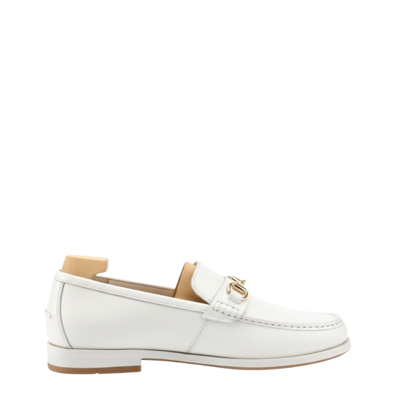 Ivory Regal Horsebit Leather Loafers