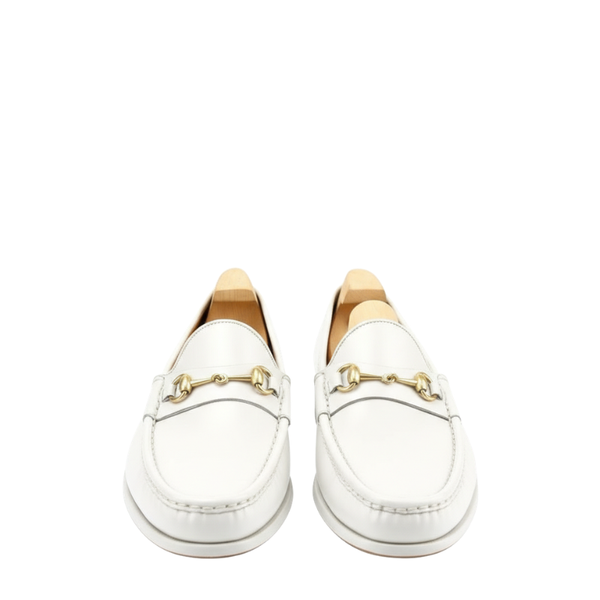 Ivory Regal Horsebit Leather Loafers
