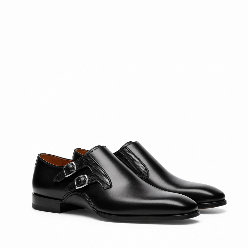 Javier Double Buckle Monkstrap Shoes