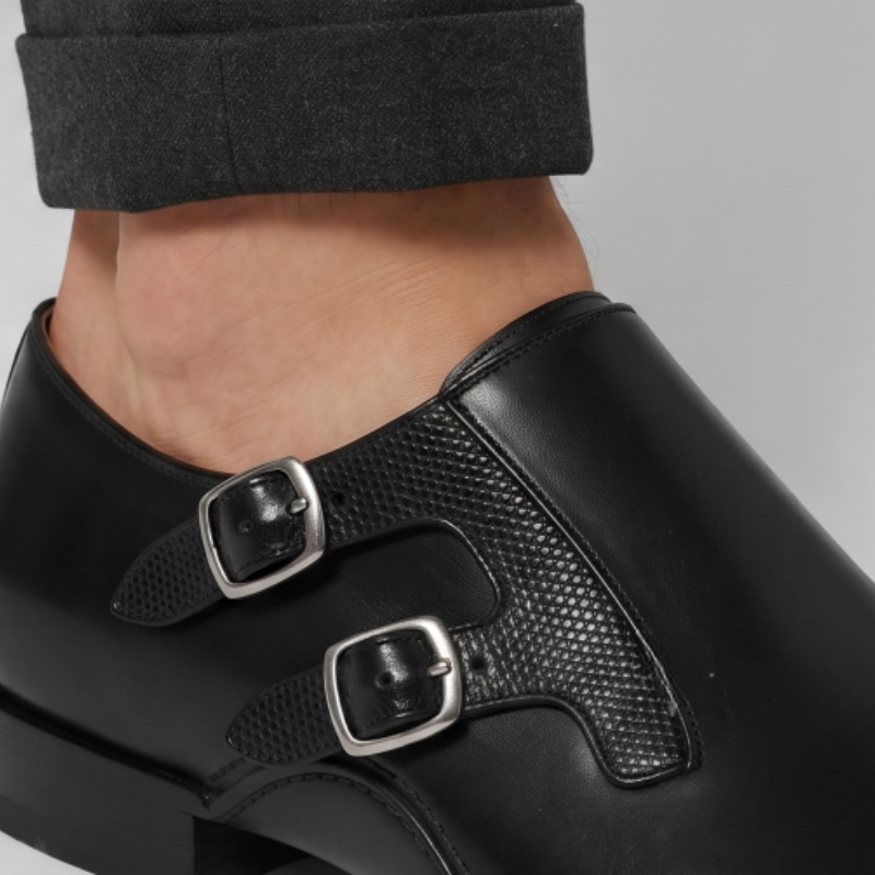 Javier Double Buckle Monkstrap Shoes