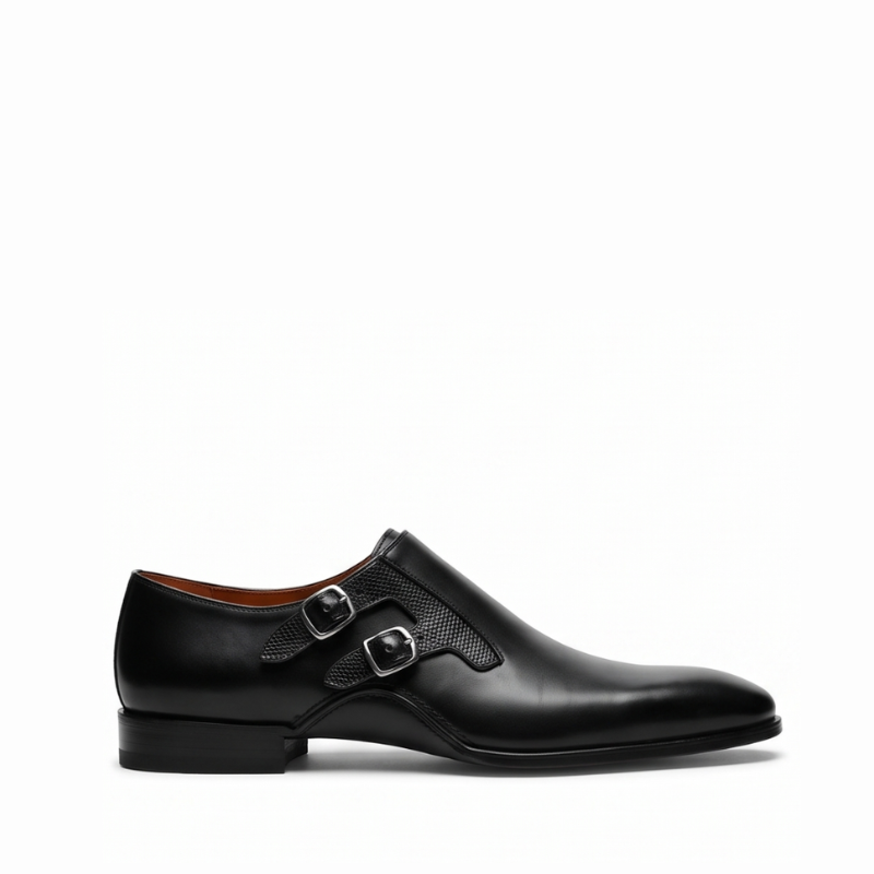 Javier Double Buckle Monkstrap Shoes