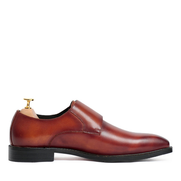 Classic Monk Strap Shoes - Brown